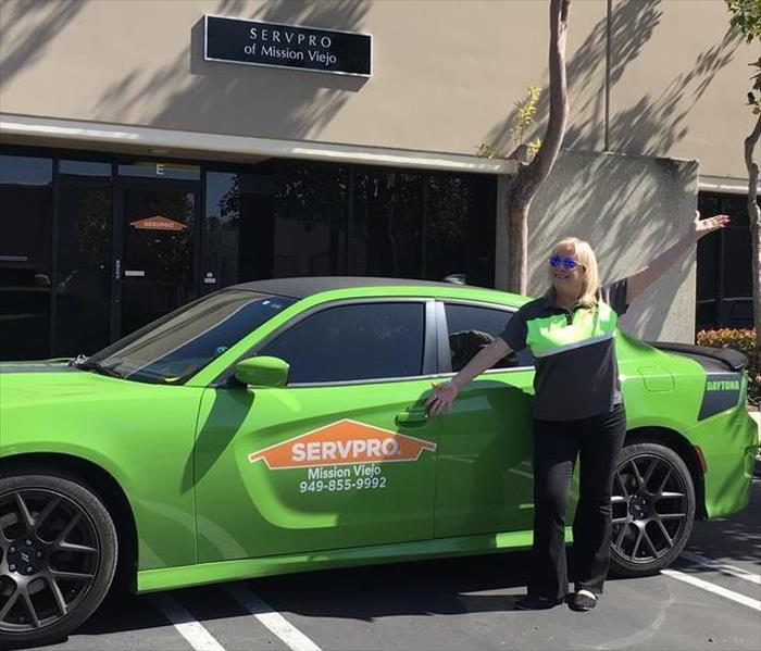 Heidi with her new marketing vehicle. 