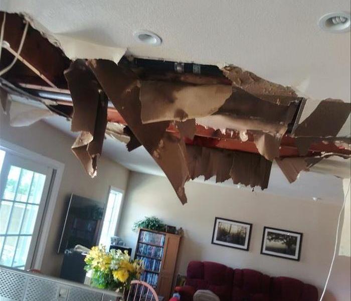 Collapsed ceiling.
