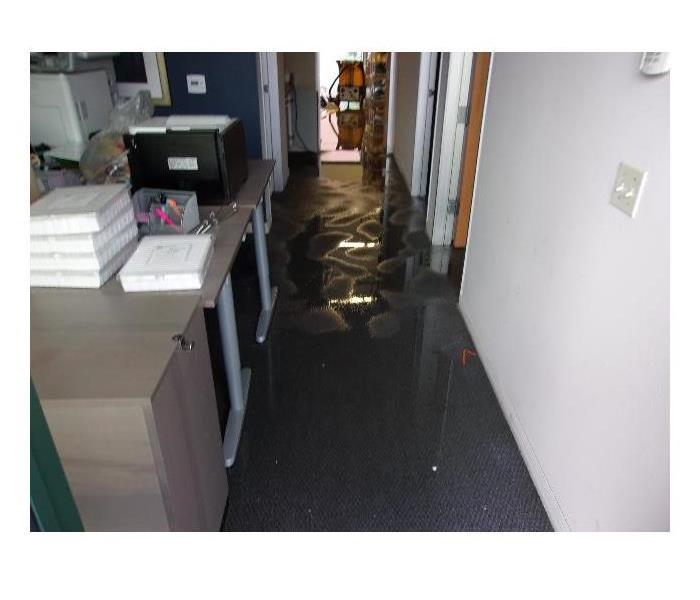 Commercial pipe burst.