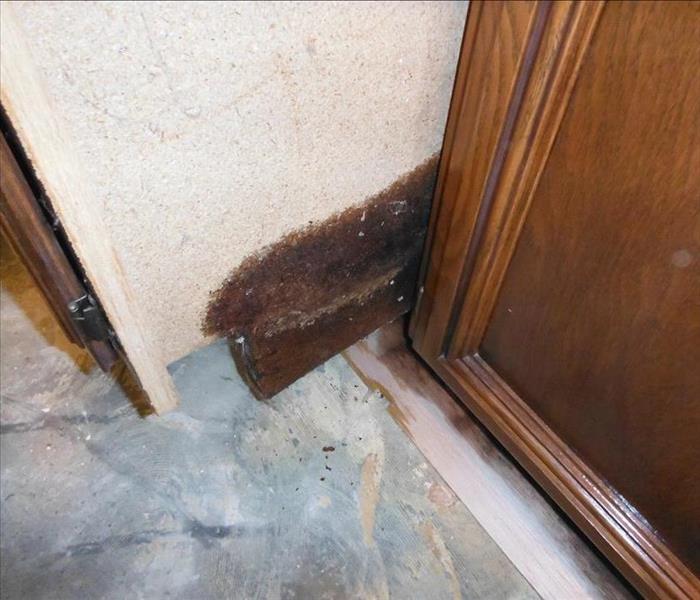 Cabinet damage.